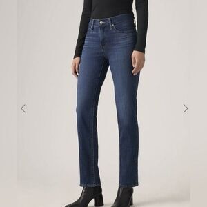 Levi's 314 Shaping Straight Leg Dark Wash Midrise Jeans Size 28